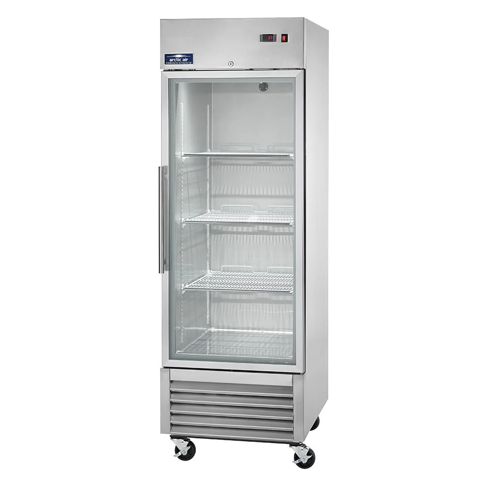 Arctic Air AGR23 27" One Section Reach In Refrigerator, (1) Right Hinge Glass Door, 115v