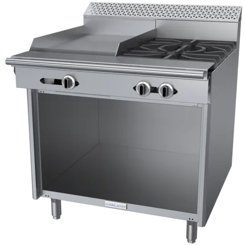 Garland C36-4S 36" 2 Burner Gas Range w/ Griddle & Storage Base, Natural Gas