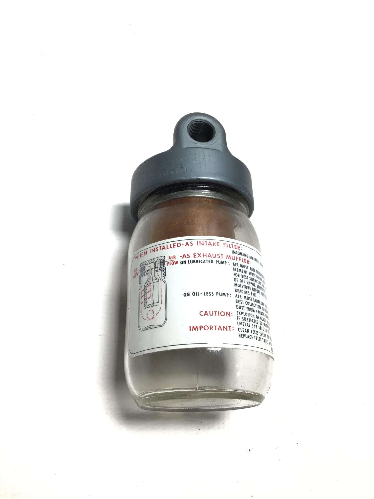 Gast AB599 Air Compressor Filter/Muffler Assembly