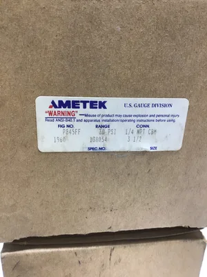 Ametek USG 138054 Flange Gauge 3-1/2″ 30 PSI 1/4″ NPT CBH (Lot of 2)