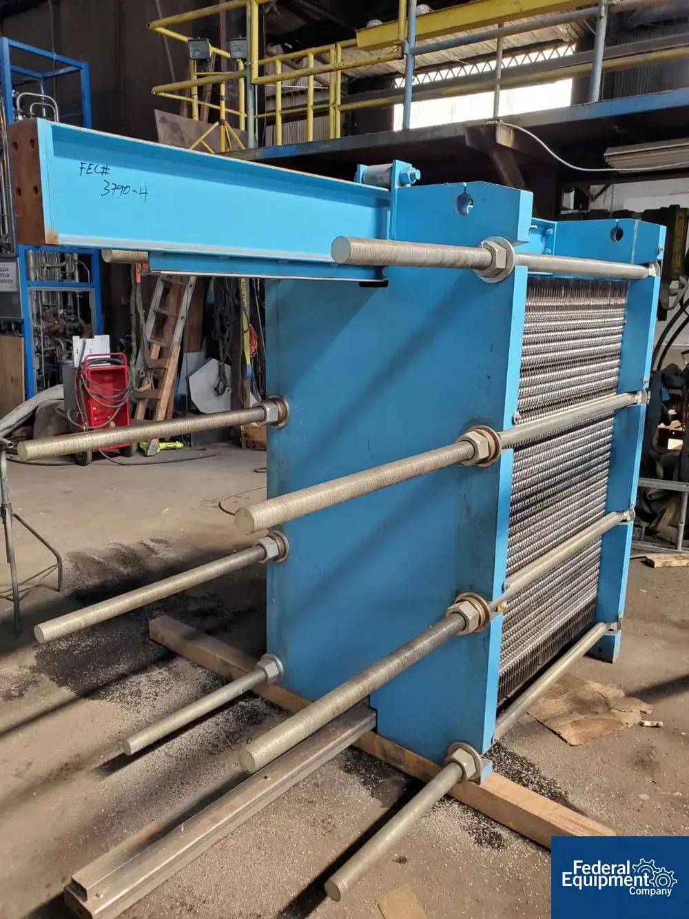 USED Tranter 638.3 Tranter Plate Heat Exchanger, S/S, 100#