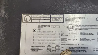2006 LEYBOLD SOGEVAC SV630F Miscellaneous | Tekmart International Inc. (5)