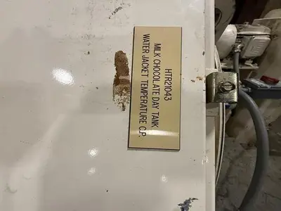 McCarter 14,500 lb Jacketed Vertical Agitated Chocolate Tank