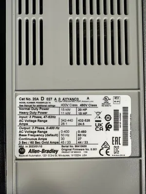 Used Allen-Bradley PowerFlex70 Tooling & Accessories (Other) South Carolina US | Palmetto Automation #1147079