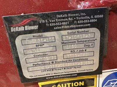 DEKALB FHD-222-100 FURNACE BLOWER