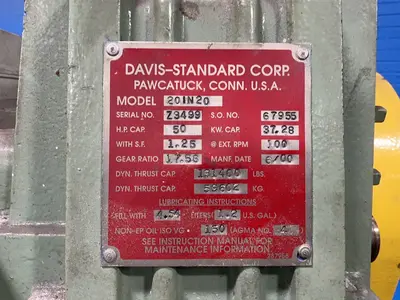 Used 2000 DAVISSTANDARD 20IN20 Misc Plastics Equipment Ohio US | HGR 24 #1566983