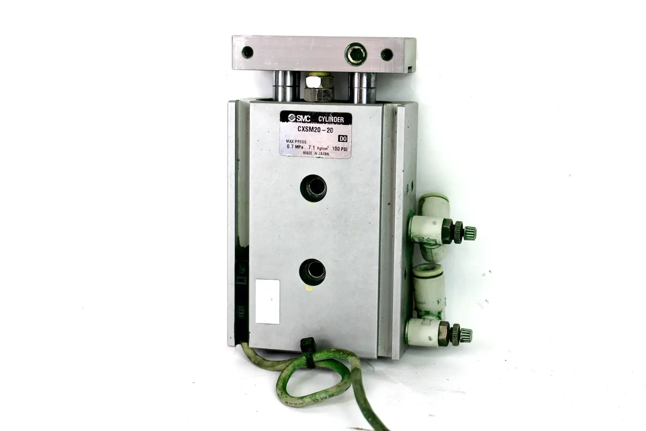 SMC CXSM20-20 Pneumatic Guided Double-Rod Cylinder, 20mm Bore, 20mm Stroke