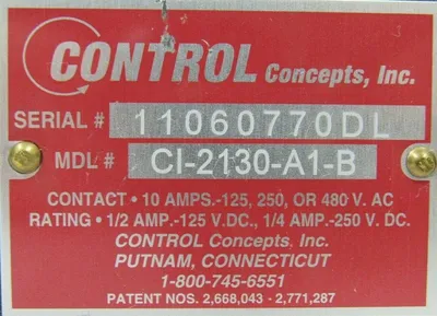 NEW CONTROL CONCEPTS CI-2130-A1-B SPEED SWITCH CI2130A1B