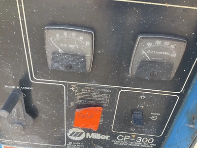 Miller CP-300 constant voltage DC arc welding power source, no leads or power wires, side panel is n...