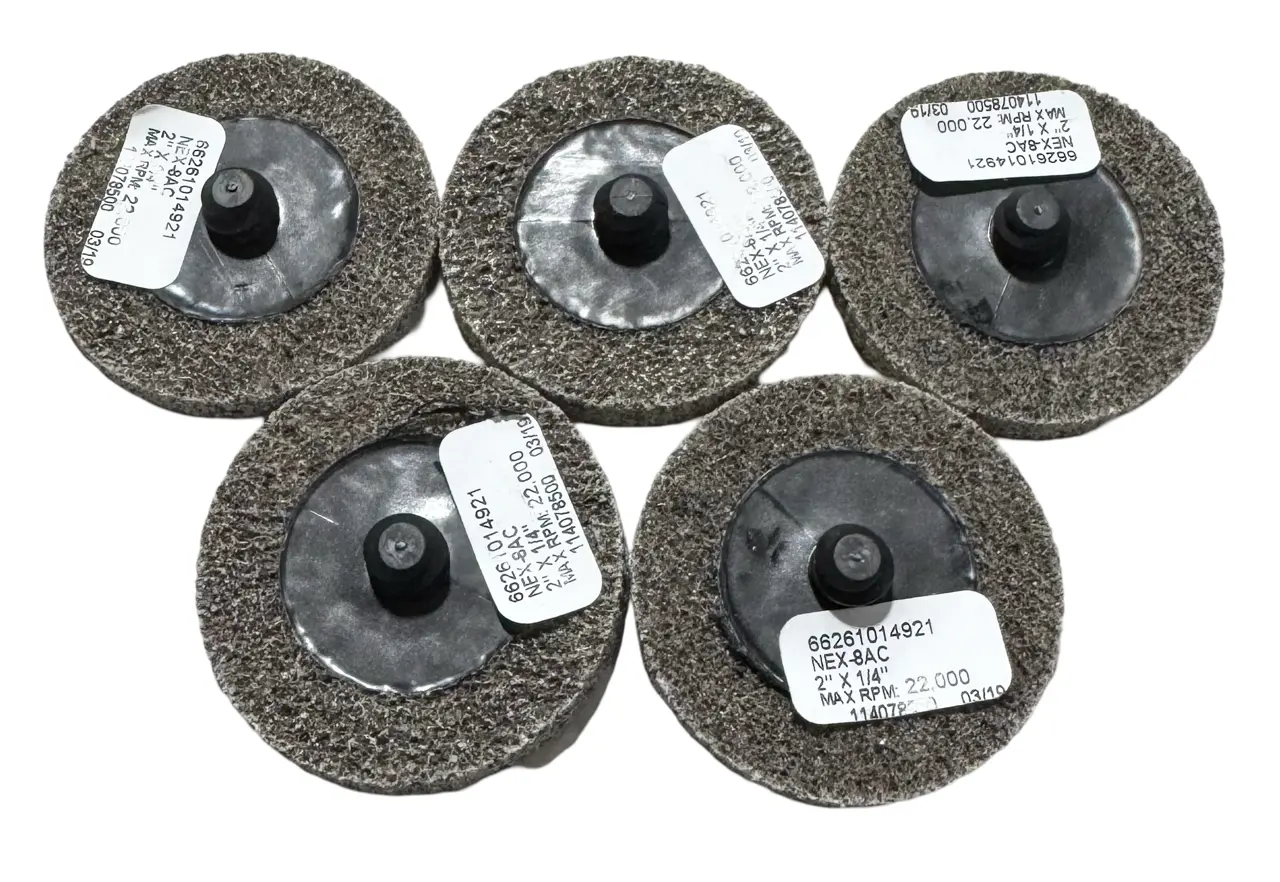 Norton Bear-Tex 2" x 1/4" Roloc Unified Deburring Wheel A/O Coarse 5 Pack