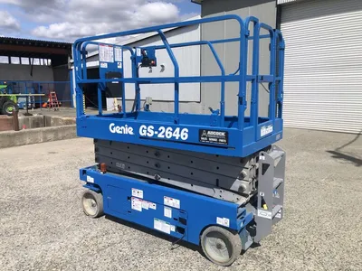 Used 2008 GENIE GS-2646 ELECTRIC SCISSOR LIFT Scissor Lifters Alberta CA | Adcock Equipment #1418066
