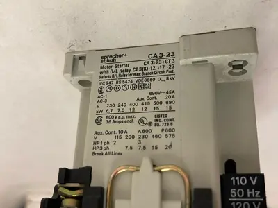 New | in-Stock SPRECHER+SCHUH CA3-23 Miscellaneous Equipment (Electrical & Power) Ohio US | Surplus Asset Holdings #1290378