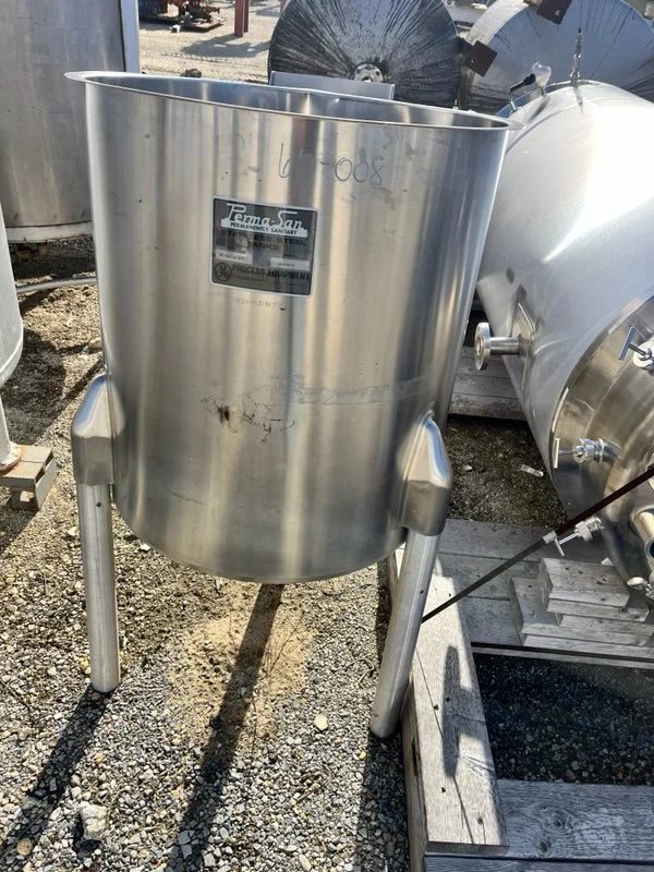 Used 60 gallon Perma San stainless steel sanitary mix tank