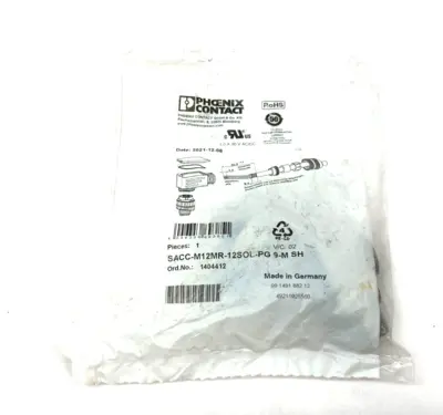 NEW PHOENIX CONTACT ANGLED PLUG CONNECTOR 12-POS M12