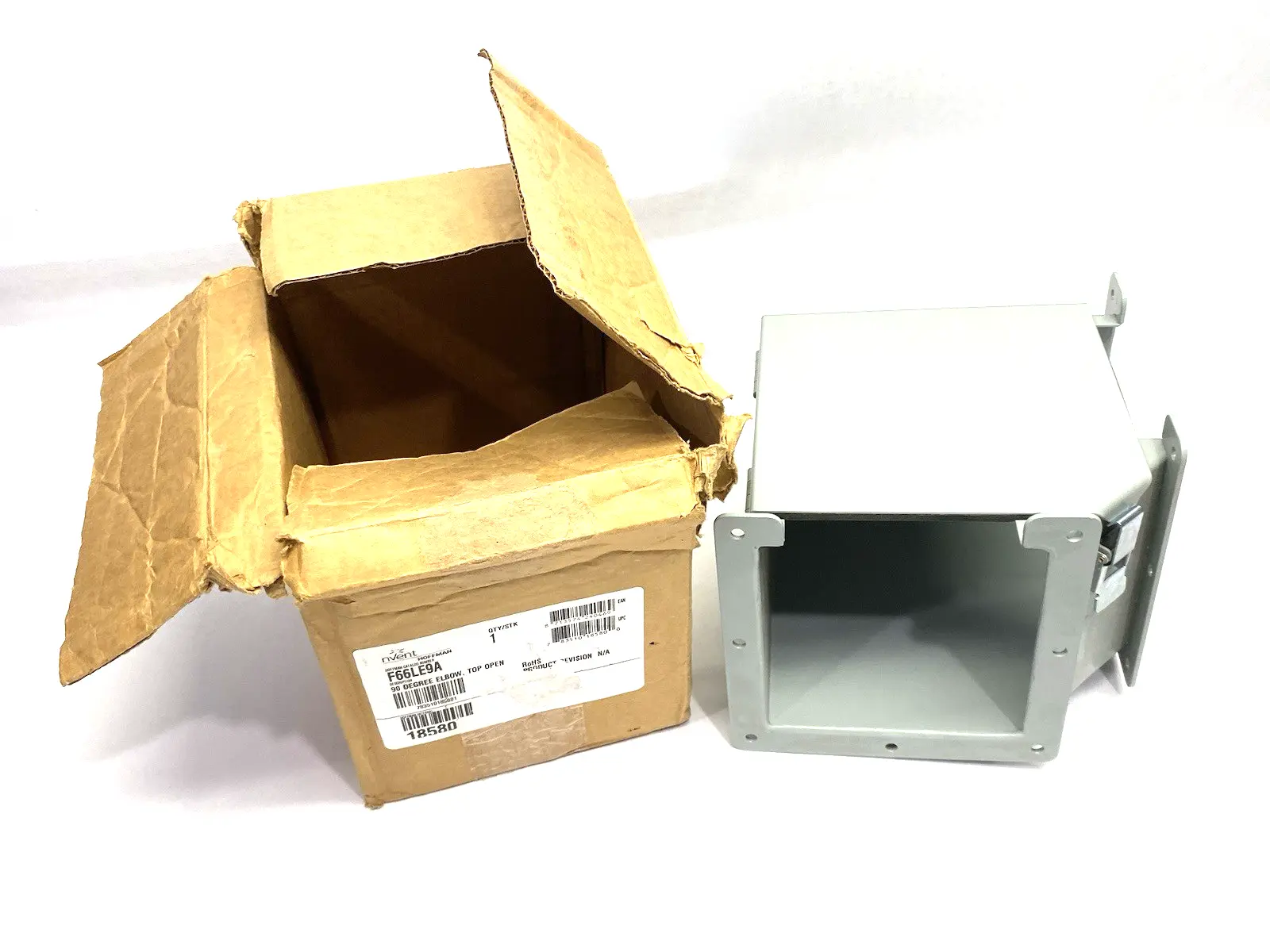 New | in-Stock HOFFMAN NVENT LAY-IN WIREWAY 90-DEGREE ELBOW FITTING, TOP OPEN GRAY Valves/Fittings | Maverick Industrial Sales #1100820
