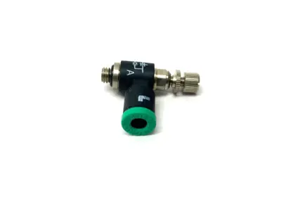 USED PARKER MINIATURE FLOW-CONTROL FITTING 10-32 THREAD 5/32" TUBE
