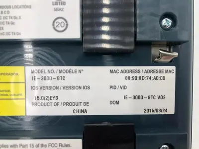 ANATEL CISCO IE 3000 IE30008TC ETHERNET SWITCH STOCK 1401