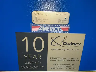 Used 2017 QUINCY COMPRESSOR QGV75 Rotary Screw & Sliding Vane Air Compressors Ohio US | HGR 24 #1446132