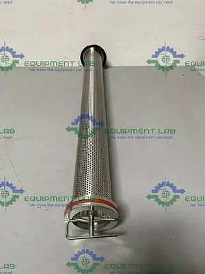 USED SANI-MATIC STAINLESS STEEL ANGLE-LINE END INLET STANDARD FLOW LONG 36” WEDGEWIRE