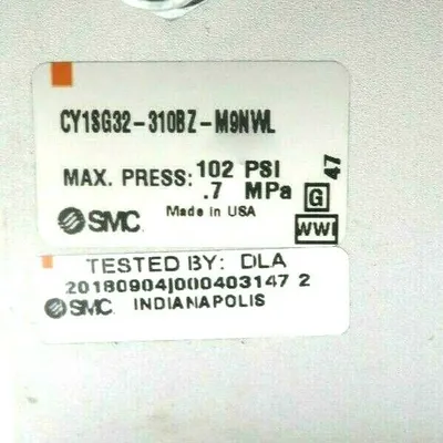 NEW SMC CY1SG32-310BZ-M9NWL RODLESS CYLINDER CY1SG32310BZM9NWL
