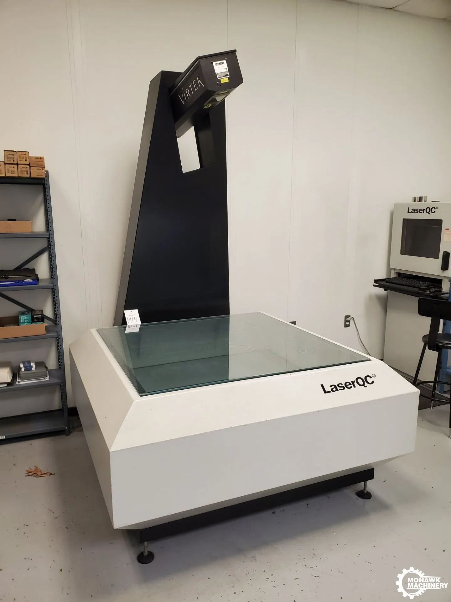 48” X 48” X 48” VIRTEK "LASERQC 1200" LASER INSPECTION MACHINE w/LPS-1DS VIRTEK LASER PROJECTOR - 12” PART THICKNESS - AUTOMATED FORM MEASUREMENT - AUTOMATED CALIBRATION