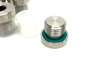 Inner Hex Head M16x1.5 Pipe Fitting Plug, Stainless Steel w/ Seal LOT OF 4