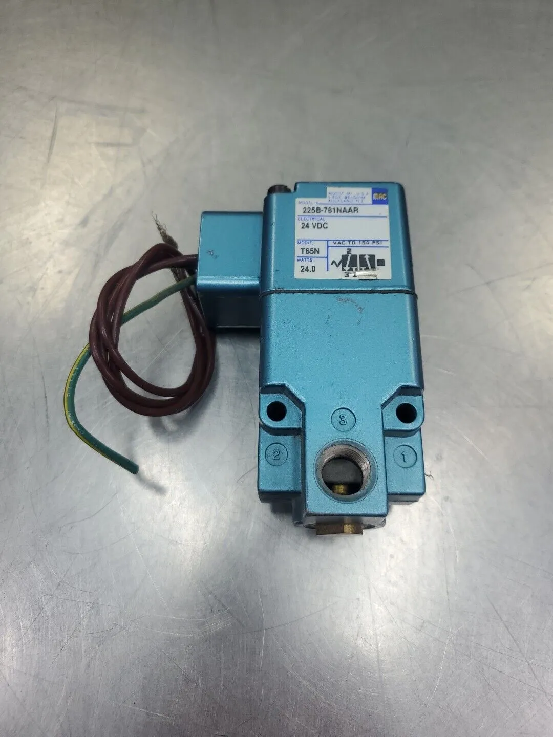 MAC 225B-781NAAR Solenoid Valve, 24VDC, T65N Mod. 6E-5