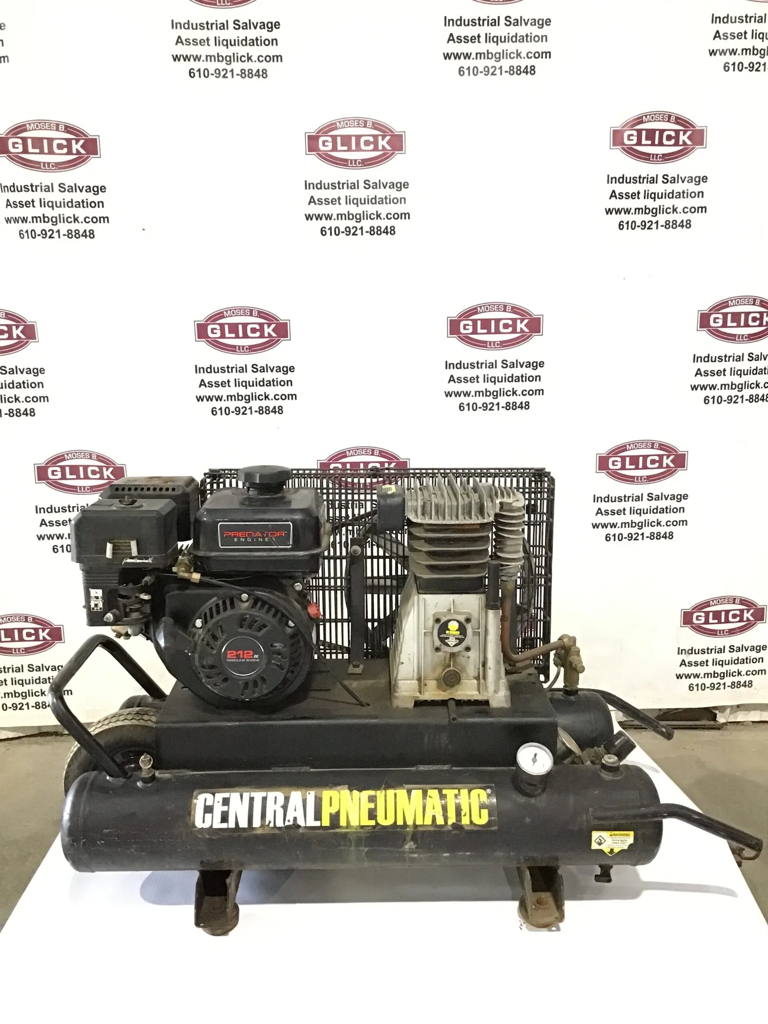 Central Pneumatic Wheelbarrow-Style Air Compressor 212 CC Gasoline Engine