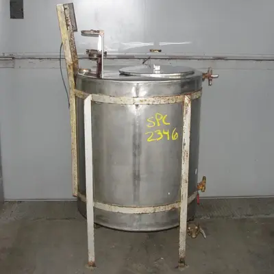 SPC2346  Tank 90 gallon vertical tank, Stainless Steel, flat