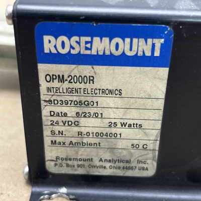 Used ROSEMOUNT 3D39705G01 Analyzer Testers Indiana US | J&J Industrial Supply #1421850