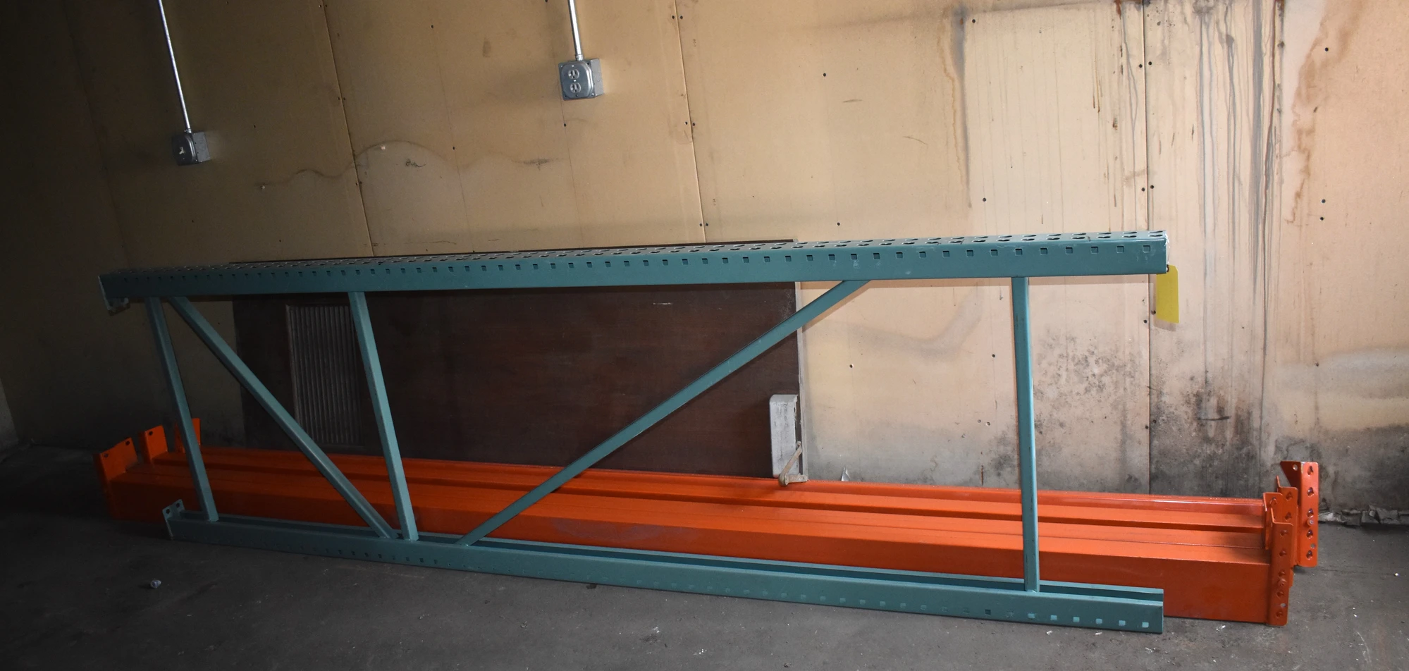 12'L x 10' H RACKING & SHELVING w/(4) 12’ SHELVES - (4) 3’ W X 5’ L SECTIONS OF WIRE MESH RACKING - (1) 10’ UPRIGHT