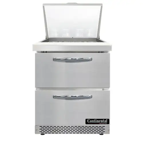 Continental SW27N12M-FB-D 27" Sandwich/salad Prep Table W/ Refrigerated Base, 115v