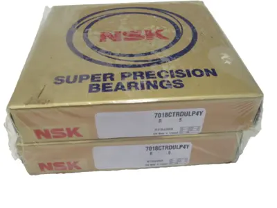 NEW SEALED SET OF 2 NSK 7018CTRDULP4Y BEARINGS