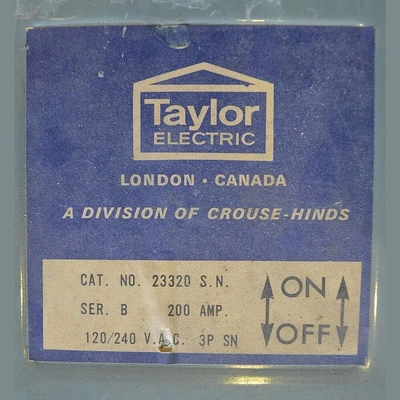 Taylor Electric 200 Amp Disconnect