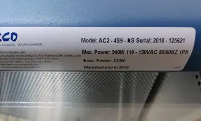 Esco 4ft AC2-4S9-NS A2 Biosafety/Biological Safety Cabinet w/Stand & UV+Warranty