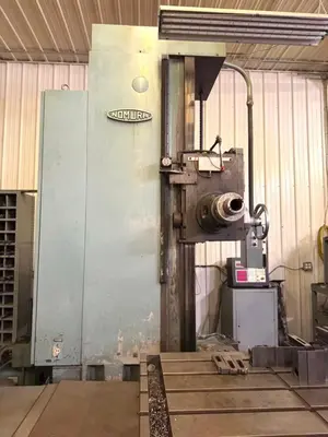 4" NOMURA MODEL #B-100WP TABLE TYPE HORIZONTAL BORING MILL 50 TAPER 96" TRAVEL: YOBRO #25193