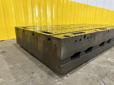48" X 92" X 12" T-SLOTTED LAYOUT RISER TABLE / FLOOR PLATE: STOCK #19754