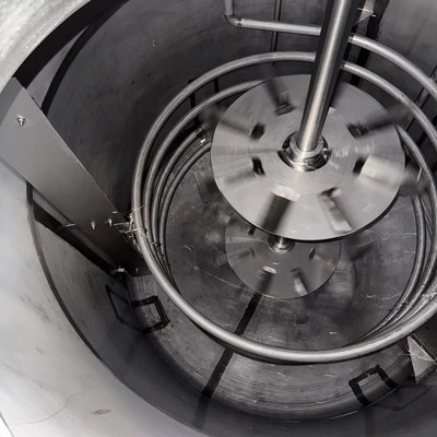 8,500L S/S mix tank with internal coil