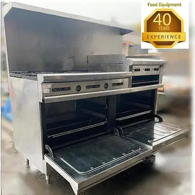 Wolf combo Gas range - 2 ovens - 6 burners - 24" flat top grill with broiler