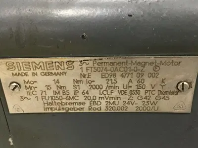 USED SIEMENS 1FT5074-0AC01-0-Z