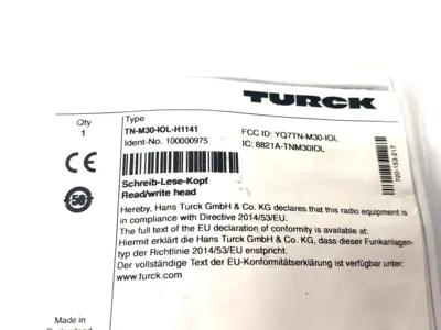 New | in-Stock Turck IO-Link telegram HF Read/Write Head, 32-bit, 100000975 PLC Processors Michigan US | Maverick Industrial Sales #1389835