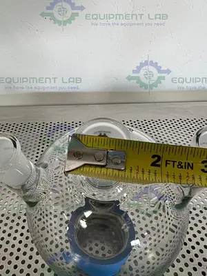 USED CHEMGLASS 3000 ML 3-NECK ROUND BOTTOM HEAVY WALL FLASK 24/40, 24/26