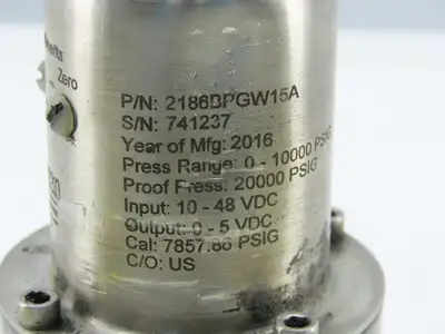 Viatran 2186BPGW15A Press Range 0-10000PSIG Proof Press 20000 PSIG 10-48VDC