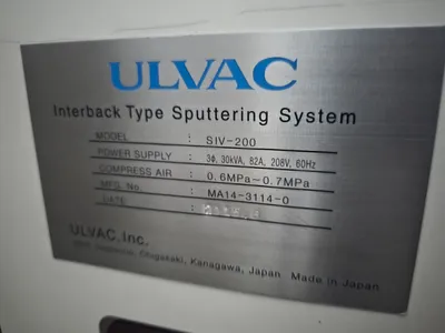 USED 2015 ULVAC SIV-200