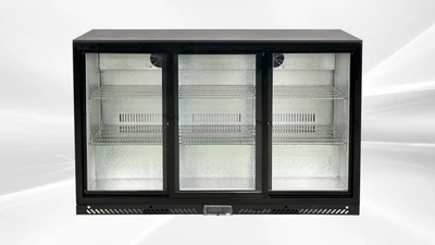 171-0262 3 Sliding Door Self Contained Back Bar Cooler