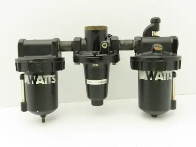 Watts F602-06WJ L606/R119 Air Line Filter Lubricator Regulator 3pc Combo 3/4"