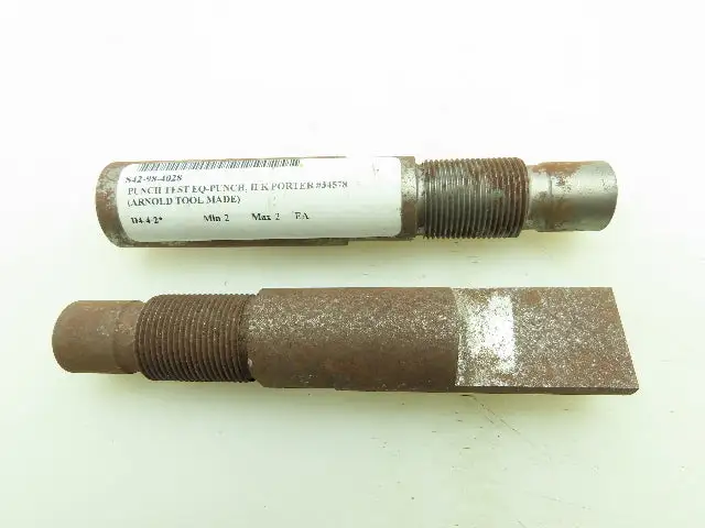 H K Porter 34578 Arnold Tool Punch Test Hardness Tester Pin 1" OD 18 Thread Size