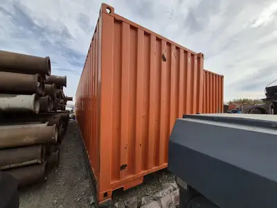 40 ft Insulated Shipping Container on a Skid w/ Shelving & Electrical - 24754