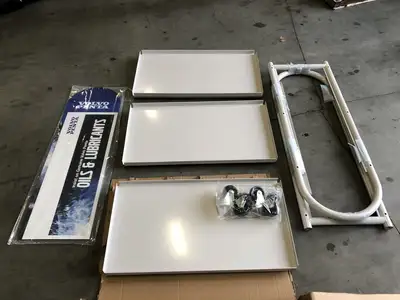 33" x 18" x 47" 3-Shelf Rolling cart w/ 3" Swivel Casters
