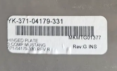 YORK - 371-04179-331 - Hinged Control Panel Plate Loc3F
